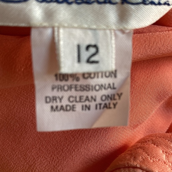 OSCAR DE LA RENTA VINTAGE CORAL SLEEVELESS COCKTAIL DRESS SIZE 12🌟LIKE NEW🌟 - Picture 13 of 14